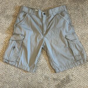 Carhartt Force Relaxed Fit Shorts Mens 34 Gray Ripstop Cargo Utility Pockets